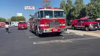 OCFA Units onscene of a commercial fire.