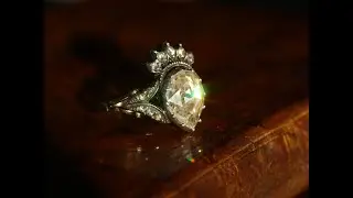 Antique Rose Cut Diamond Crowend Heart Ring by 33
