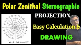 Polar zenithal stereographic projection/Polar zenithal projection northern hemisphere/geography prac