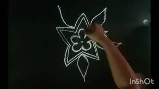 Freehand rangoli design beginners Rangoli design #subscribe