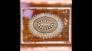 How to crochet lace oval doily Part 1 of 2 #Joanna Stawniak, #doily, #  crochet,