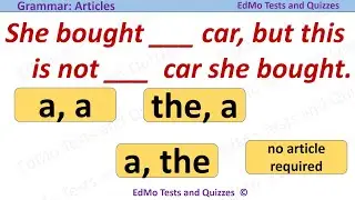 ARTICLES (a/an/the) Grammar Test 19. CAN YOU SCORE 16/16? Articles Quiz.