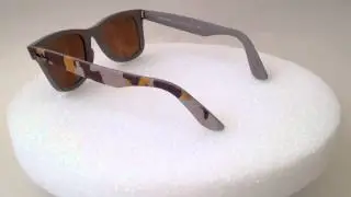 Ray-Ban Urban Camo Wayfarer Sunglasses gray frame brown lens rb2140 6063 50mm