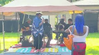 Esther Jones sings her original  song “Good Man Indeed”