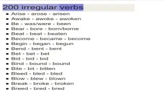 Master 200 Tricky Irregular Verbs Like A Pro!