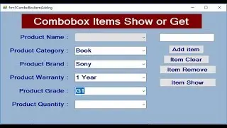 How to show or get item from combobox in C# winform