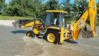 JCB Amazing Work in River - JCB Making Dam in River - JCB Video