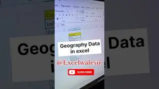 Geography Data in Excel #excelwalesir #exceltricks #ytshorts #training #computertips #tutorial