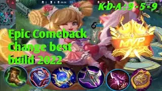 Epic Comeback Change best MPV-Chang'e best build 2022-Gameplay Chang'e tersakit-Mobile Legends