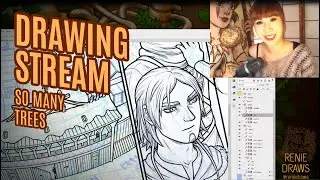 Inking trees for an hour! (Twitch cross-upload)
