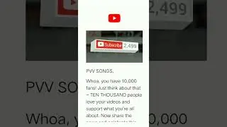 Our channel reached 10k subscribers@PVVSongs