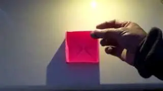 Practical origami: Small parts bin from a sheet of paper