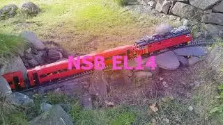 Lego Garden train NSB EL14 with B7 cars