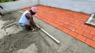 Cool Roof Tile Installation-Water leaking Solution Of Roof Construction-Using by sand and cement