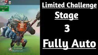 Lords mobile Barbarian limited challenge stage 3 fully auto|Barbaric journey stage 3 fully auto