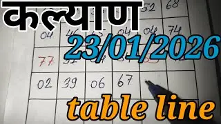 🔥Kalyan Trick today 23-01-2026 ! Kalyan fix open & Jodi ! Kalyan Bazar chart ! Kalyan live today