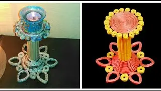 How to make a newspaper candle stand