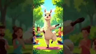 Funny Llama Dance 🦙 | Cute Animal Cartoon | Yoga with Llama 😂✨#reels