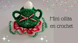 Curiosa ollita 🇲🇽✨️ porta salero en CROCHET rapidísima de hacer