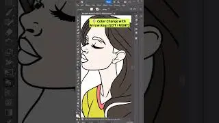 Cartoon Character Coloring in Illustrator ⚡ | Live Paint Bucket #Shorts