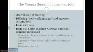 The Vienna Summit and Berlin Wall
