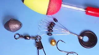 Fishing Knots Tutorial || Loop knot, T-knot, Two hooks knots, Rig knot and  Fishing float sating.