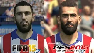 FIFA 15 vs PES 2015 ATLETICO DE MADRID Face Comparison