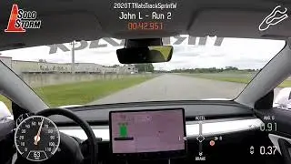 Tesla Model 3 DM Performance at 2020 SCCA Time Trial Nationals - Fastest West Track Spring (70.6)