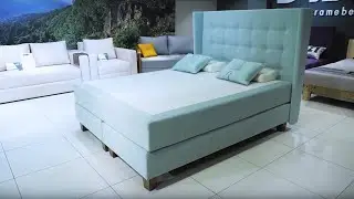 ГРЕТА &ndash; кровать Box Spring с высоким изголовьем марки DIZI, Укризрамебель