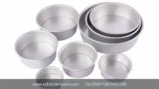 Aluminum Cake Pan -- High-quality aluminum construction for even-heating and durability.