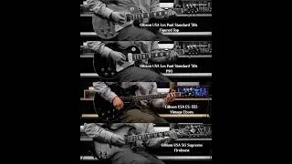 Gibson Les Paul Standard '50s, Les Paul Standard P90, ES-335, SG Supreme Comparison Demo #musicforce
