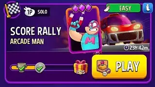 Score rally arcade man 1525 EASY solo challenge match masters 