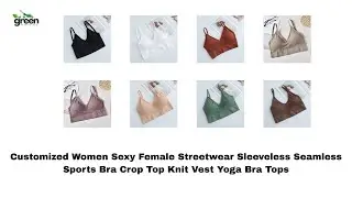Customized Seamless Sports Bra | Crop Top Women&rsquo;s Sexy Streetwear Yoga Vest | Green Fashion Hub