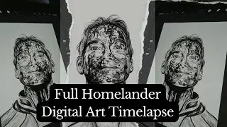Full Homelander Digital Art Timelapse ✨ The Boys Art