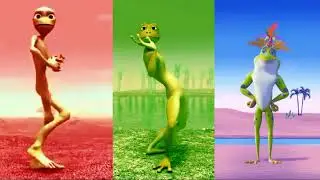 Alien vs cage vs frog