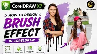 How to Design brush Effect in Coreldraw | How to design paint dripping effect in Coreldraw