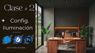 #2 Curso gratuito: Oficina moderna — SketchUp + V‑Ray + Photoshop (3 videos paso a paso)