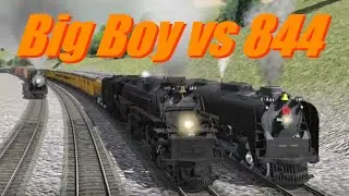 Union Pacific Big Boy vs Union Pacific 844 in Trainz 2020
