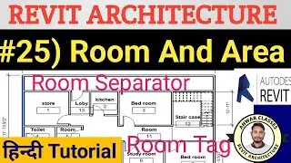 #25) Revit Architecture Hindi tutorial | Create Room | Tags | Room separator in Revit