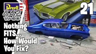 1971 Oldsmobile 442 Model Build: Episode 21 &ndash; Engine Fit Problems, Exhaust Issues & Roadblocks!