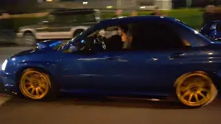 Volvo side exit flames ace cafe London. Burnout  backfire