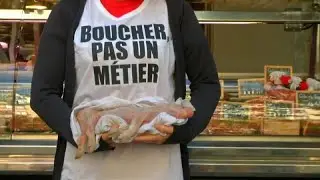 Vegan activists target French butchers
