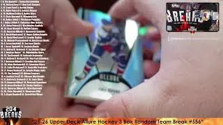 *25-26 Upper Deck Allure Hockey 3 Box Random Team Break #556*  [Jan 14 2026]