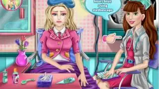 Barbie is being treated for Flu Барби лечится от Гриппа Barbie se trata de la Gripe Barbie