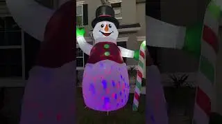 A huge 12 foot inflatable snowman #christmasdecor