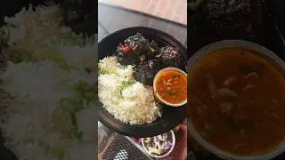 Smoked Oxtail with Rice and Gravy at Destination Smokehouse in Southern California #bbq #food