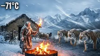 –71°C Blizzard Survival: 89-Year-Old Defends Farm From Predators | Yakutia Survival