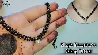 How to Make Mangalsutra // Beautiful Mangalsutra Making at Home // Easy Tutorial #diy #mangalsutra