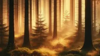 Dawnlight Through Trees