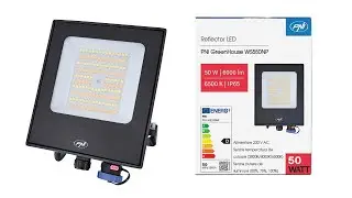 Reflector LED PNI GreenHouse WS550NP - 50W, 230V, culoare reglabila, intensitate luminoasa reglabila